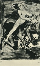 Witch riding a goat, late 18th-early 19th century, (1943).