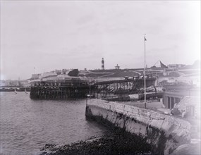 The Promenade Pier at Plymouth in Devon, late 19th-early 20th century.