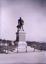 Statue of Francis Drake at Plymouth in Devon, late 19th-early 20th century.