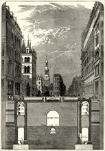 'Section of the Holborn Viaduct, Showing the Subways'