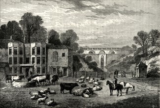 'Highgate Archway Gate and Tavern in 1825', (c1876)