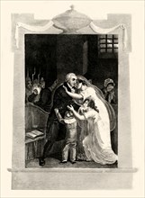 'Louis XVI taking leave of his family previous to his execution',-1782