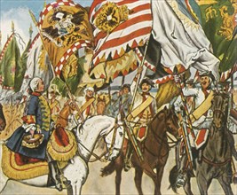 Victory celebration at Hohenfriedberg, 4 June 1745