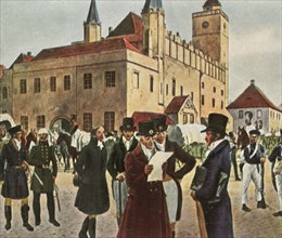 In front of the town hall at Reichenbach in Silesia during the ceasefire,1813