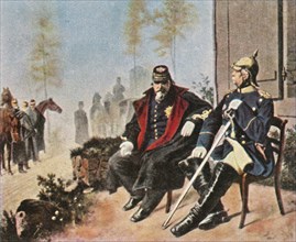 Napoleon III and Bismarck at the weaver's cottage in Donchery, 2 September 1870