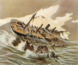 The gunship 'Iltis' is wrecked,1896