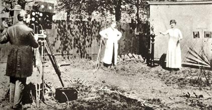 Eugene Lauste recording the first combined moving image and sound, c1905