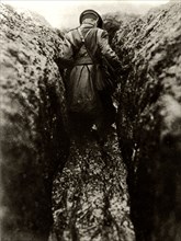 An officer in the trenches, France