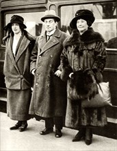 British Prime Minister Stanley Baldwin with his wife and daughter, London