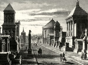 'The Appian Way at Rome (restored)',1890