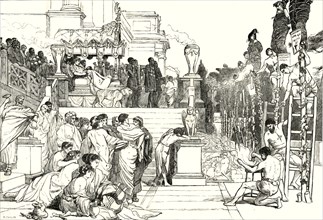 'Nero's Torches - Burning of Christians at Rome',1890