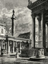 'The Forum and Column of Trajan (restoration)',1890