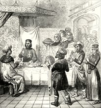'Zizim Dining with the Grand Master of Rhodes',1890