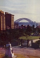 'Sydney Harbour Bridge from the City', c1948