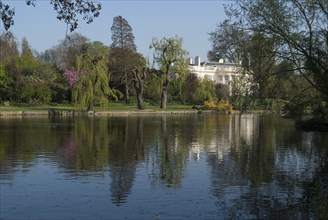 Regent's Park - Reflections of the gardens and Bedford College, London