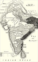 'Map of India, Showing the British Possessions in 1780
