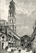 'View in Spalatro, Showing the Campanile and the Peristyle of the Palace of Diocletian'