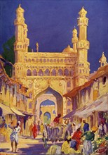'At the Char Minar in Hyderabad', c1948