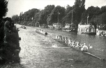 'Twice a year "bump" races take place on the Thames at Oxford', c1948