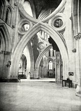 'Unusual Arches in Wells Cathedral - meet to form a St,