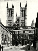 'Lincoln Cathedral and The Exchequer Gate', c1948