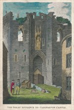 'The Great Entrance to Caernarvon Castle', 1808. Creator: Unknown.