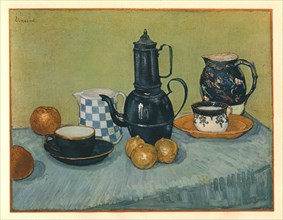'Still Life with Blue Enamel Coffeepot, Earthenware and Fruit', May 1888, (1947). Creator: Vincent van Gogh.