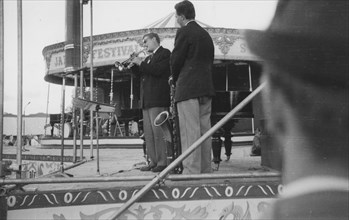 Vic Ash and Harry Klein, Beaulieu Jazz Festival, Hampshire, 1960. Creator: Brian Foskett.