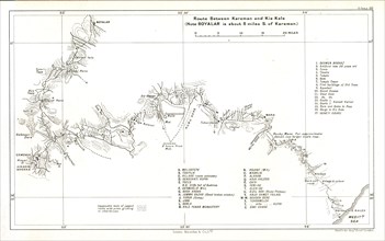 'Route between Karaman and Kiz Kale', c1915. Creator: Stanford's Geographical Establishment.