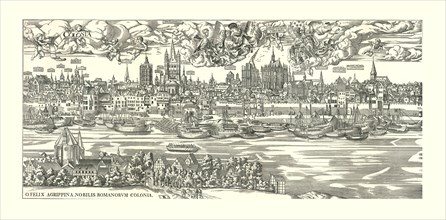 'Cologne on the Rhine in 1530'. Creator: Unknown.