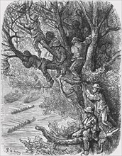 'Perched in the Trees', 1872.  Creator: Gustave Doré.