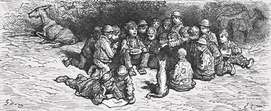 'A Penny Sweepstake', 1872.  Creator: Gustave Doré.