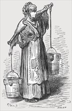 'The Milk Woman', 1872.  Creator: Gustave Doré.
