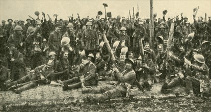 British soldiers after the Battle of St Eloi, Flanders, First World War, 27 March 1916, (c1920). Creator: Unknown.