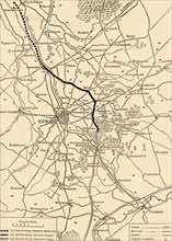 Map of Ypres, West Flanders, Belgium, First World War, (c1920). Creator: Unknown.