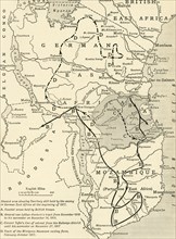 'Map illustrating the Closing Phases of the East African Campaign, 1917-18', (c1920).  Creator: Unknown.