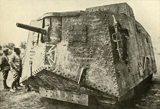 'One of the German Tanks captured on the Western Front', First World War, c1918, (c1920). Creator: Unknown.