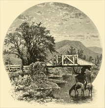 'Old Bridge, Blackberry River, near Canaan', 1874.  Creator: John J. Harley.