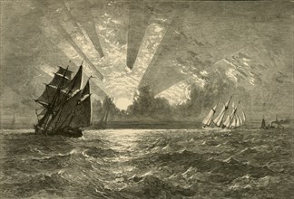 'Sunset, Lake Michigan', 1874.  Creator: W. J. Linton.