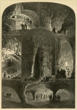 'Scenes in Mammoth Cave', 1874.  Creator: W. J. Linton.