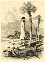 'Bar Lighthouse, Mouth of St. John's River', 1872.  Creator: John J. Harley.