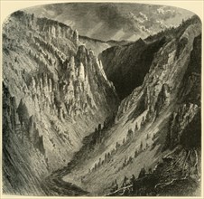 'Cañon of the Yellowstone', 1872.  Creator: Alfred Harral.