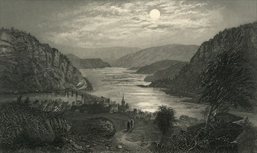 'Harper's Ferry by Moonlight', 1872. Creator: Robert Hinshelwood.