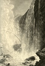 'The Cave of the Winds', 1872.  Creator: Harry Fenn.