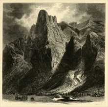 'Sentinel Rock and Fall', 1872.  Creator: W.H. Morse.
