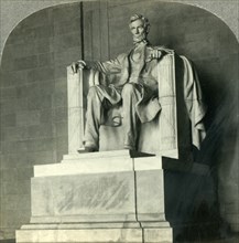'Lincoln Triumphant, The Great Statue in the Lincoln Memorial, Washington D.C.', c1930s. Creator: Unknown.