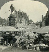 'The Market and Frauenkirche Square, Nuremburg, Germany', c1930s. Creator: Unknown.