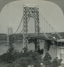 'The George Washington, One of the World's Greatest Bridges, Looking from New York City to the New J Creator: Unknown.