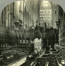 'Westminster Abbey - Interior. West through Choir, London, England.', c1930s. Creator: Unknown.