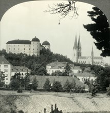 'The Slott and Cathedral, a Striking Skyline View of the University Town of Upsala, Sweden', c1930s. Creator: Unknown.